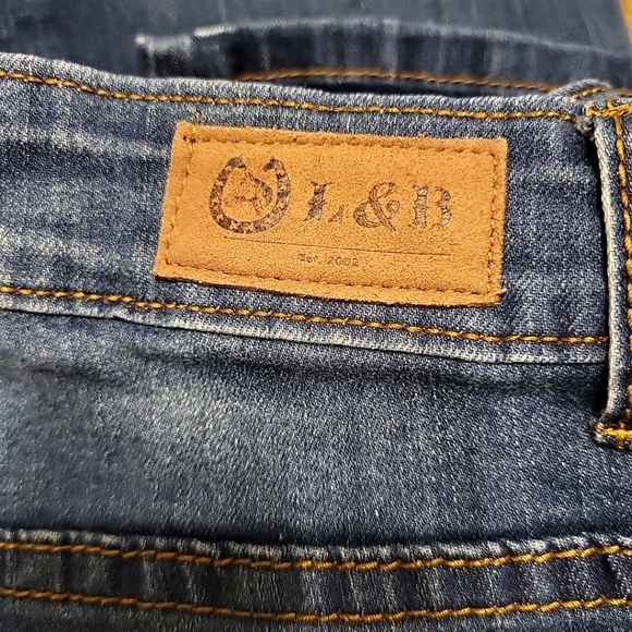 L&B (lucky and blessed) Junior girls blue denim Jeans Size 4 - Picture 3 of 8